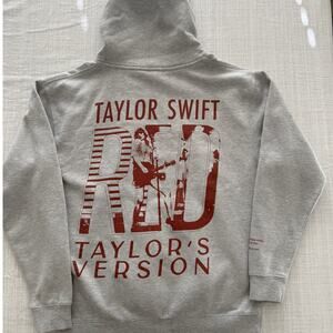 Taylor Swift | RED (TV) album gray hoodie sweatshirt | size large